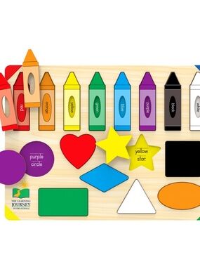 The Learning Journey Wooden Colors & Shapes Puzzle toy Multicolor